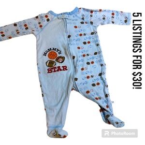 Baby boy first moments 6 month footies